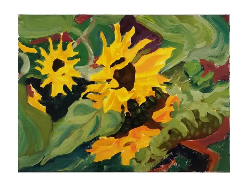 Sunflowers in the Rain